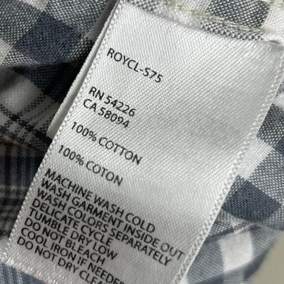 Royal Robbins Men's Sz XXL‎ Gray White Plaid Short Sleeves Button Up Shirt - Picture 6 of 8